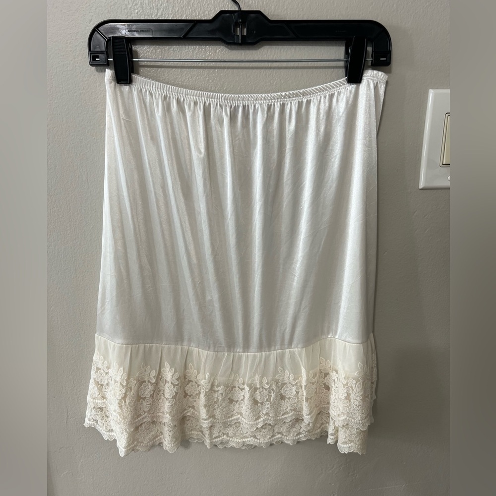 Vintage Melody Ivory Lace Half Slip Skirt | Made in Korea | Y2K Lingerie